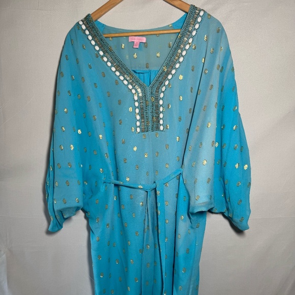 Lilly Pulitzer Turquoise Wilda Dress - Size XL - Picture 2 of 5